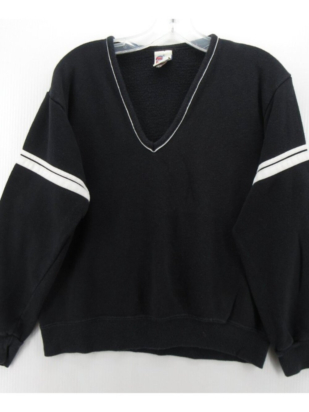 VINTAGE Bassett Walker Sweatshirt Large Pullover Striped 80s USA *